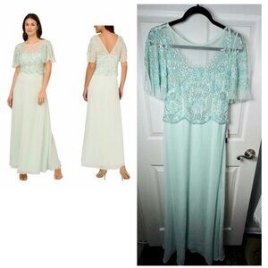 Adrianna Papell Light Blue Maxi Dress